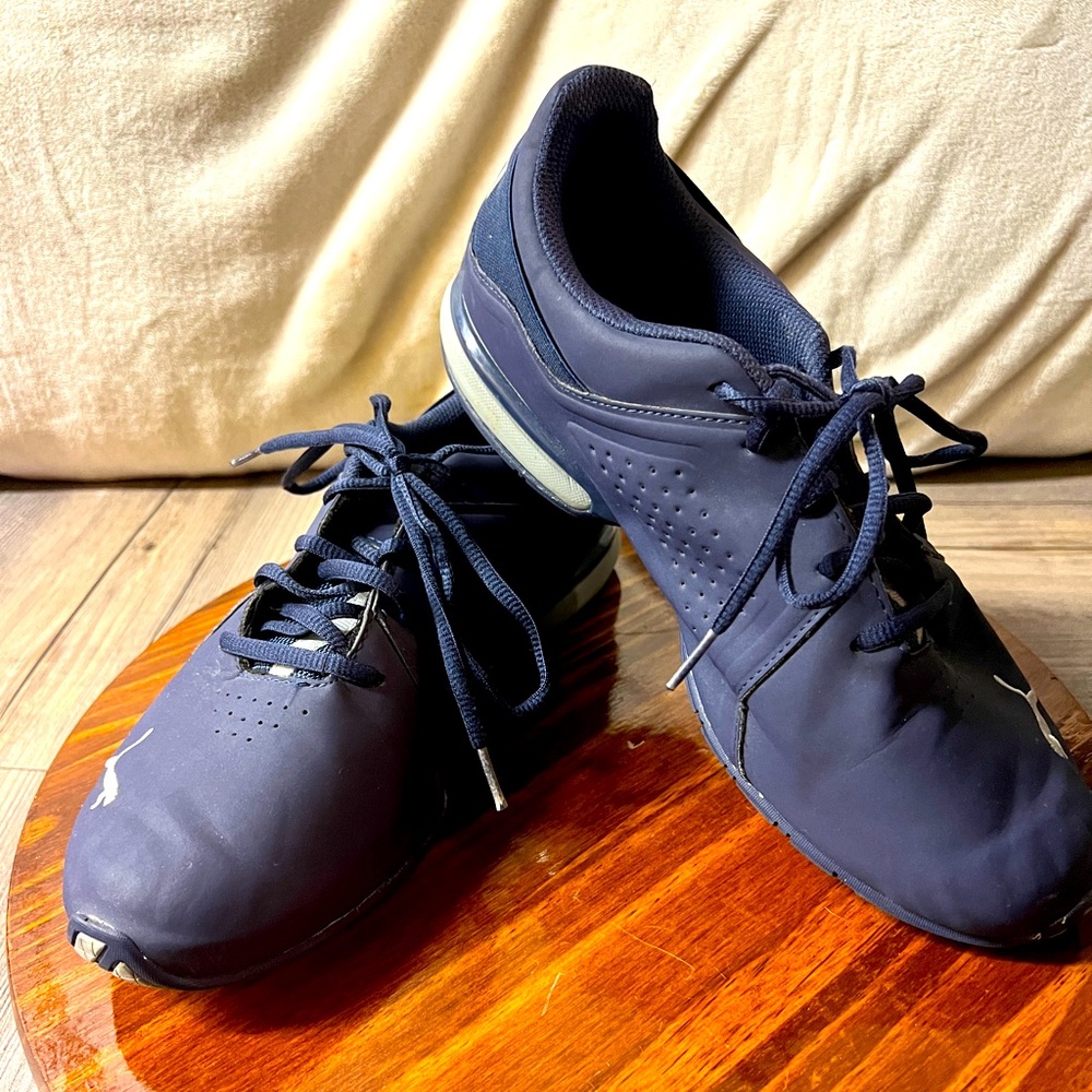 Men’s PUMA Viz Runner 191037-03 Navy Blue Size 9.5 Peacoat Quarry Athletic Shoe